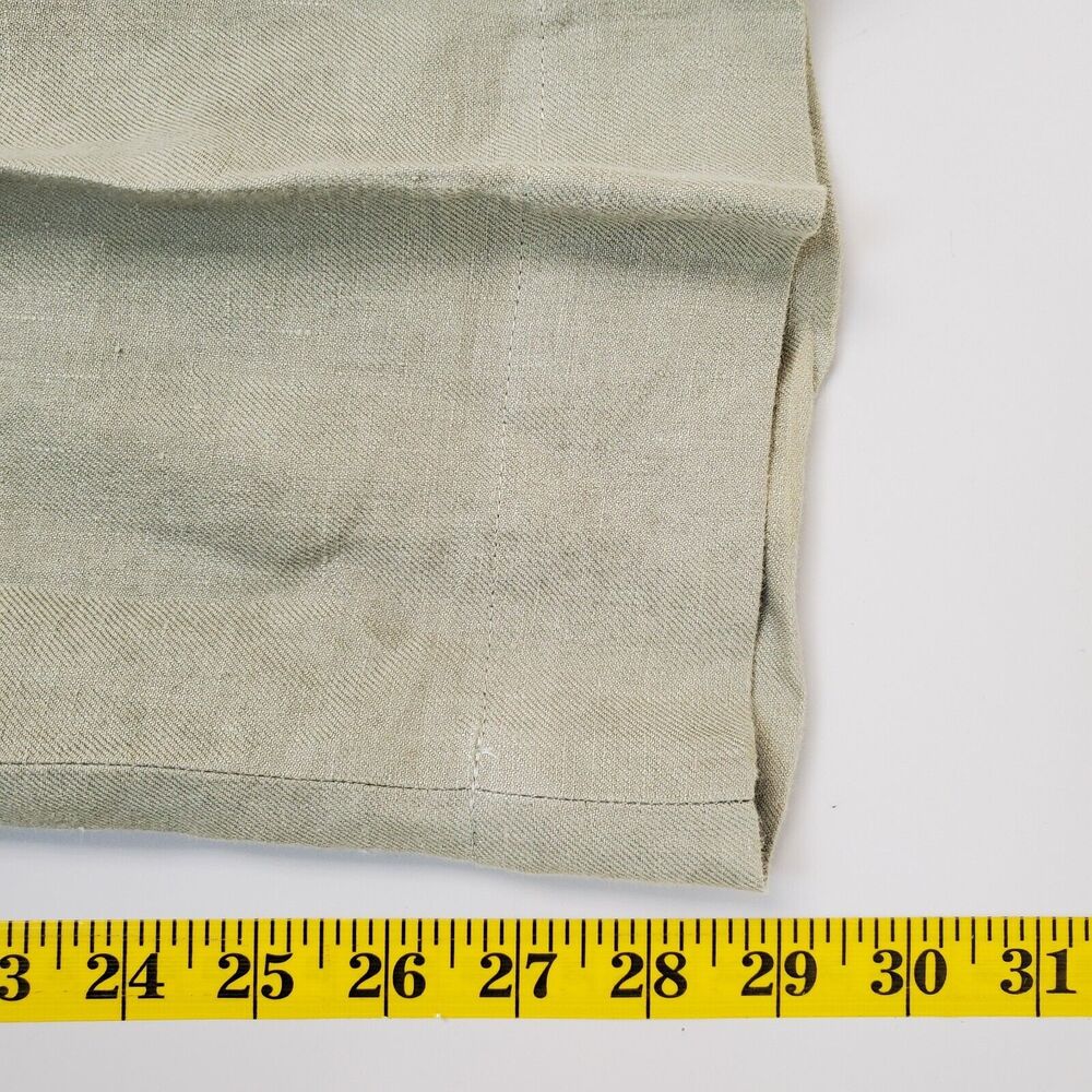 Talbots Pants Womens 4 Petite Linen Wide Leg Drawstring Green Beachy - Picture 12 of 13
